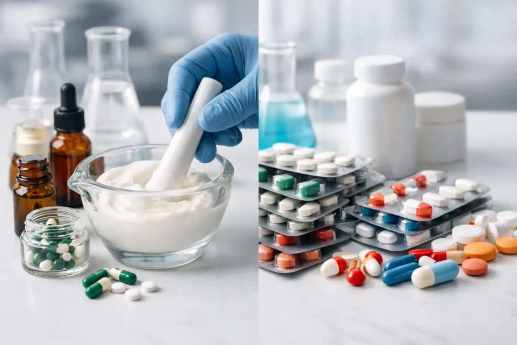 Diferença entre manipulado e industrializado